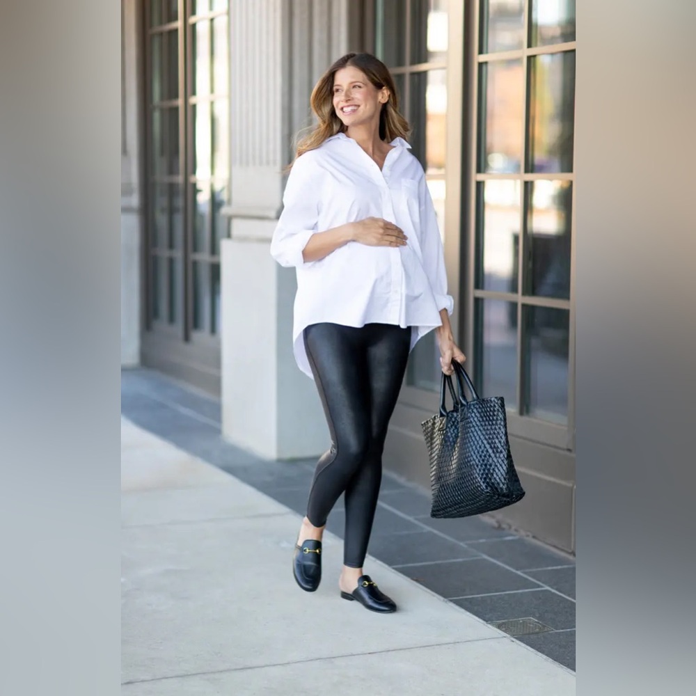 Spanx | Faux Leather Maternity Leggings